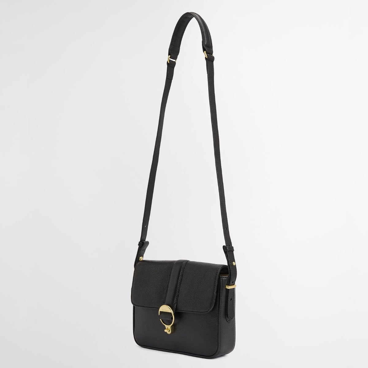 Barbour Rosa Leather Crossbody Bag | Black