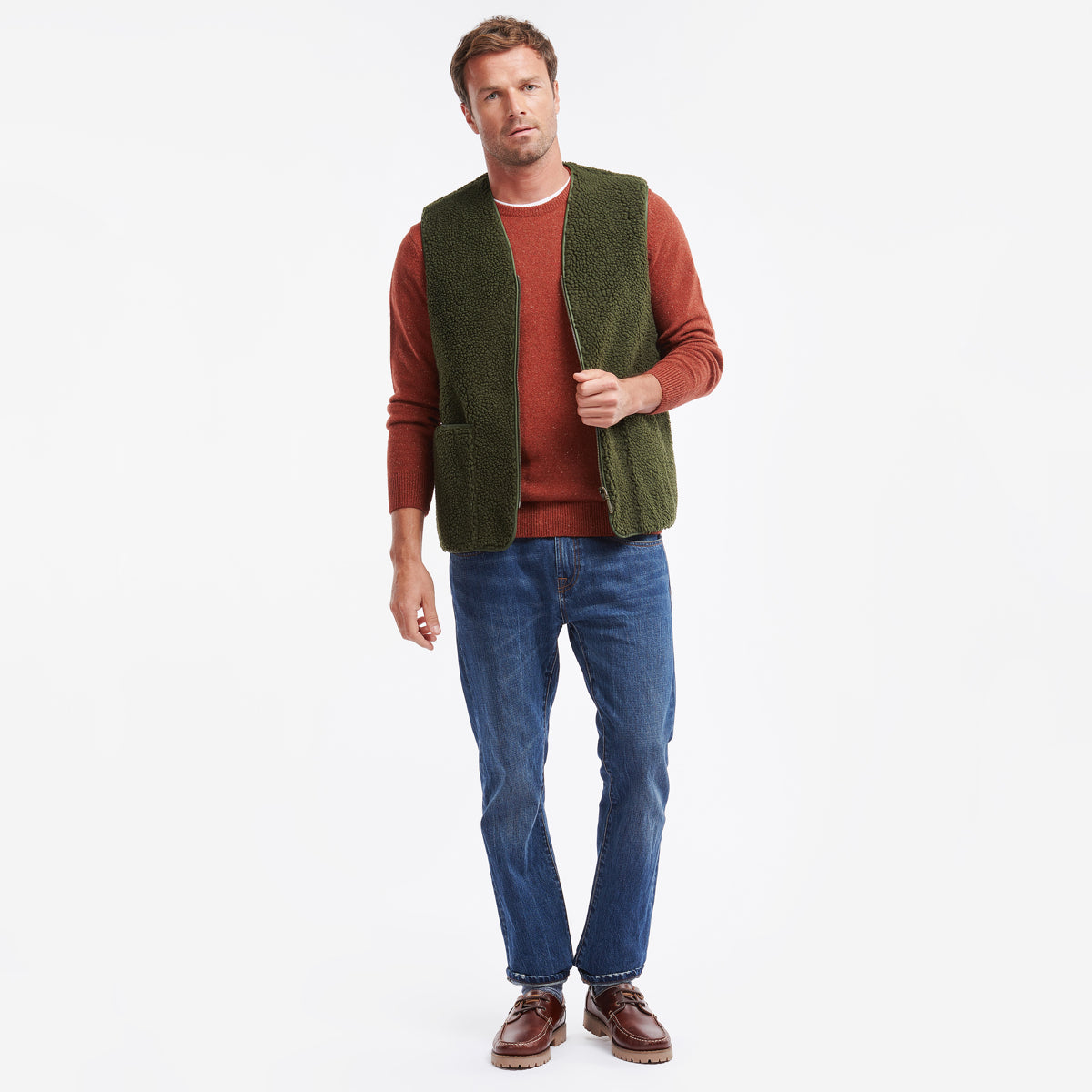 Barbour Berber Zip-In Men's Liner | Sage