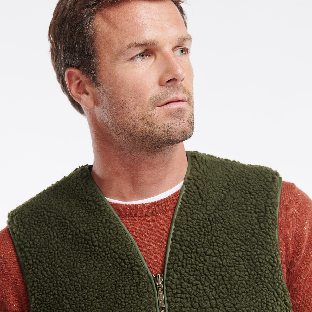 Barbour Berber Zip-In Men's Liner | Sage