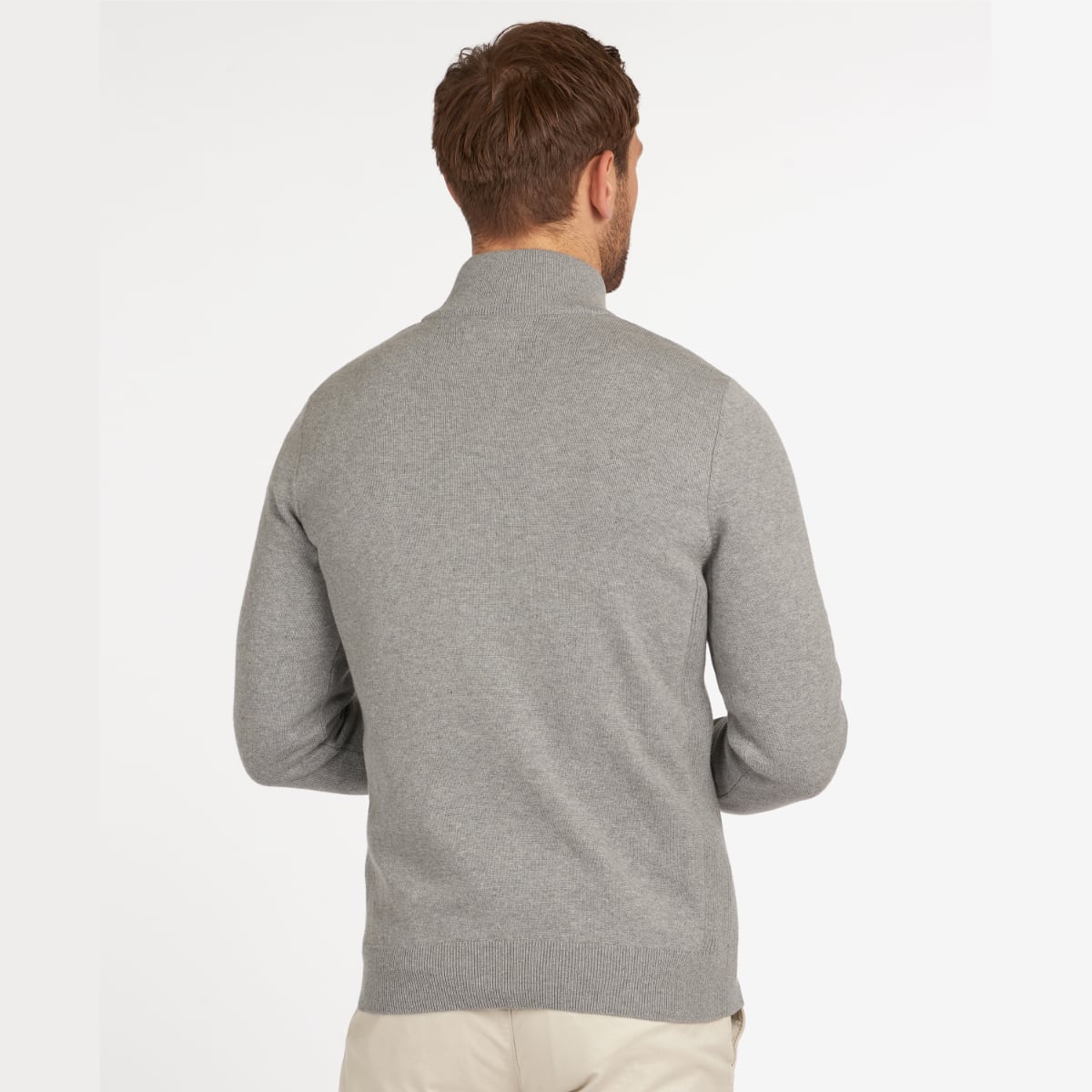 Barbour Cotton Half Zip | Grey Marl