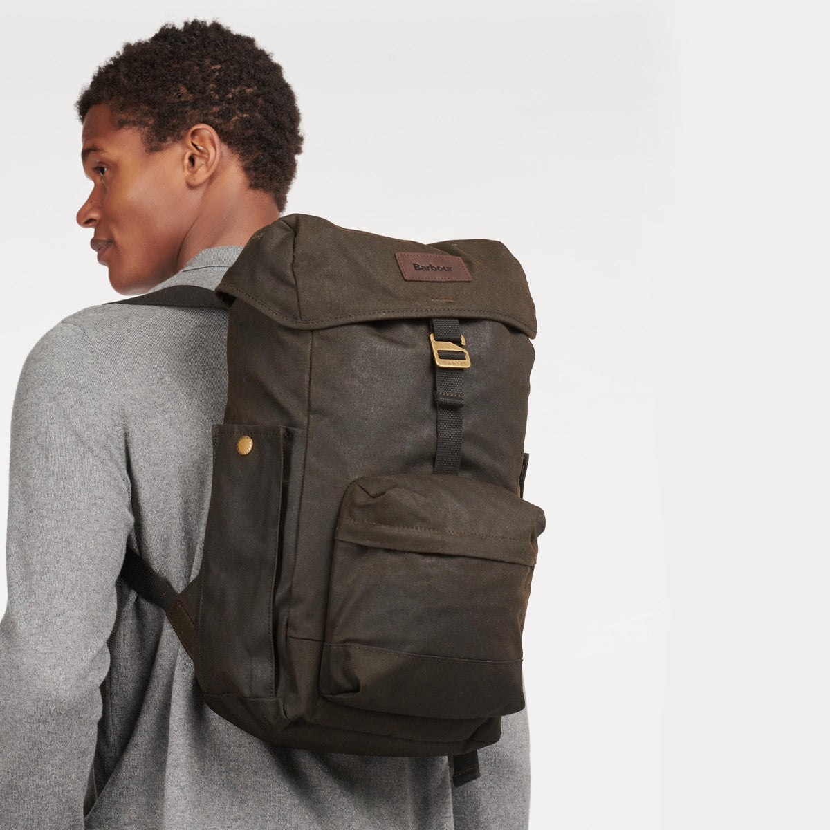 Barbour Essential Wax Backpack | Olive