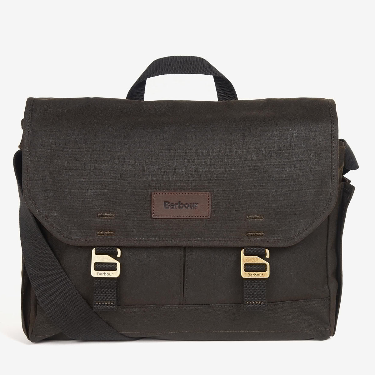 Barbour Essential Wax Messenger Bag | Olive