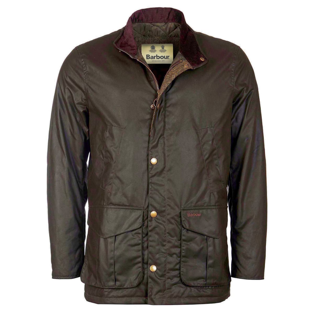 Barbour Hereford Men's Waxed Jacket | Olive
