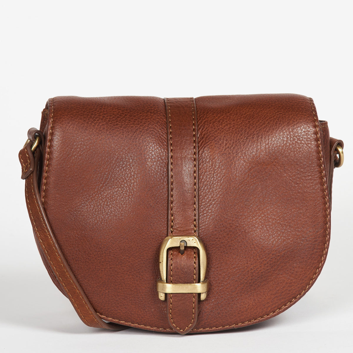 Barbour Laire Leather Small Saddle Bag | Brown