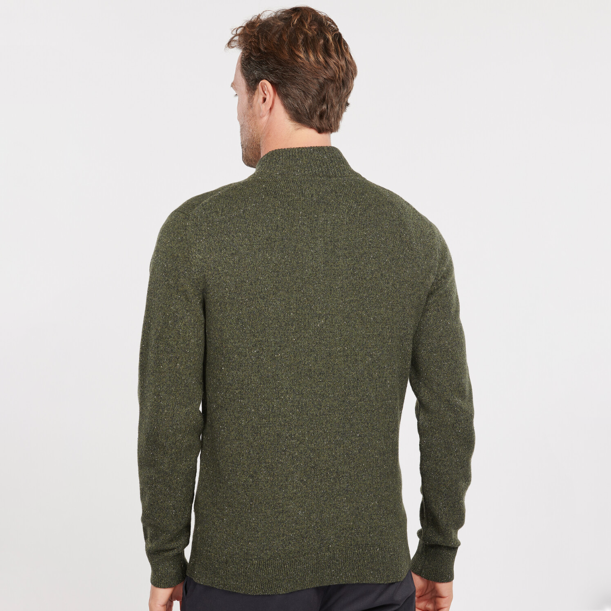 Barbour Tisbury Zip-Through Men's Cardigan | Dark Seaweed