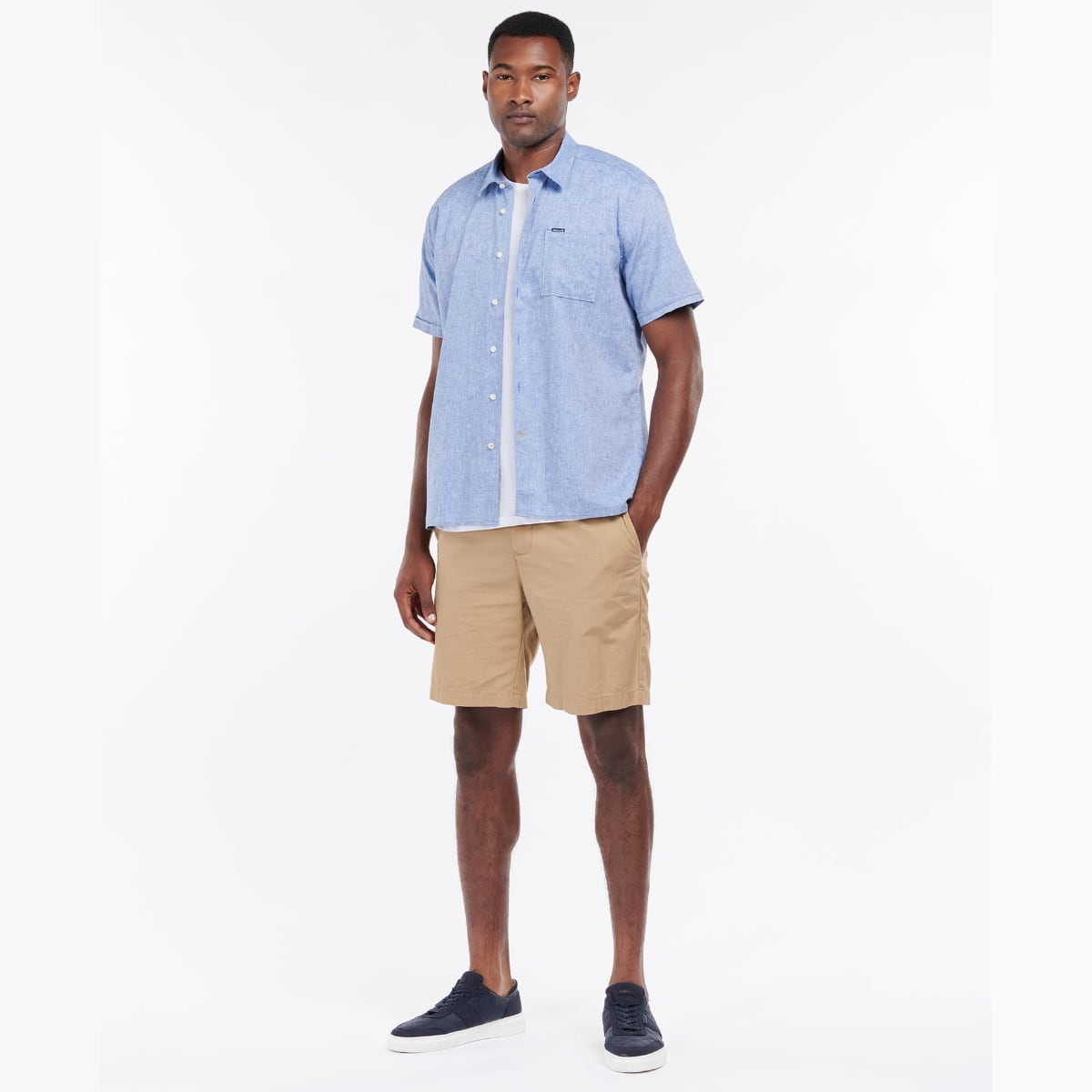 Barbour Nelson Short Sleeve Regular Fit Men's Shirt | Blue