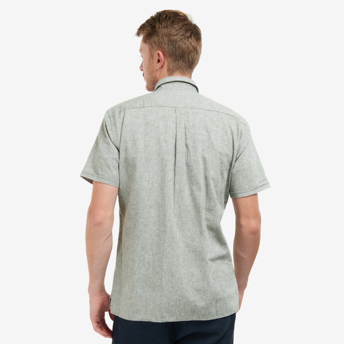 Barbour Nelson Short Sleeve Regular Fit Men's Shirt | Bleached Olive