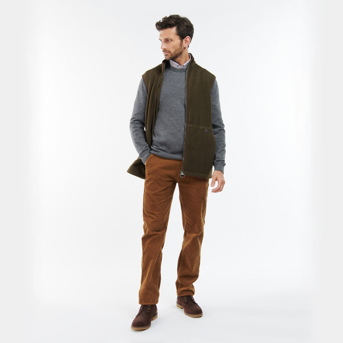 Barbour Oakmoor Fleece Men's Gilet | Olive