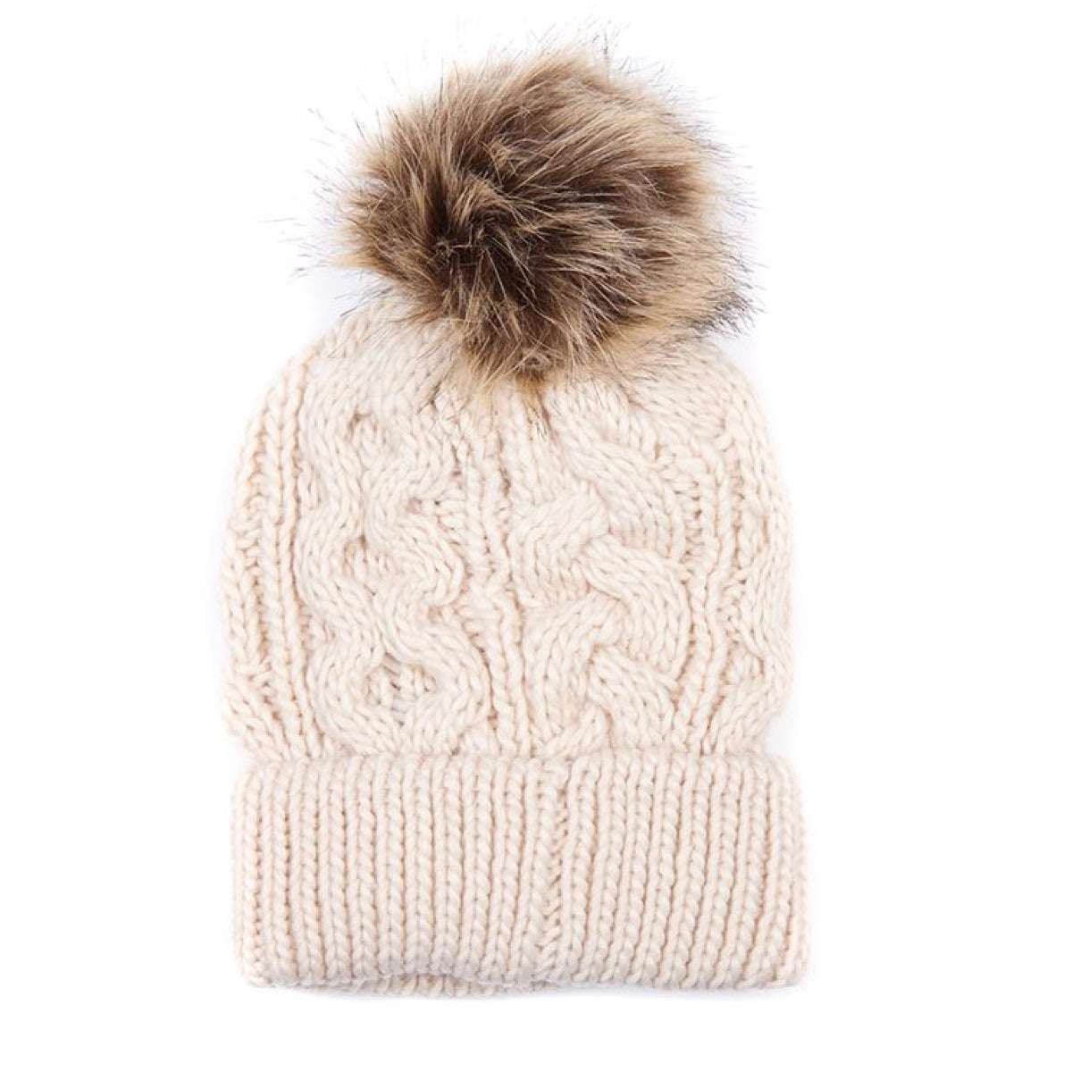 Barbour Penshaw Cable Beanie | Blush Pink