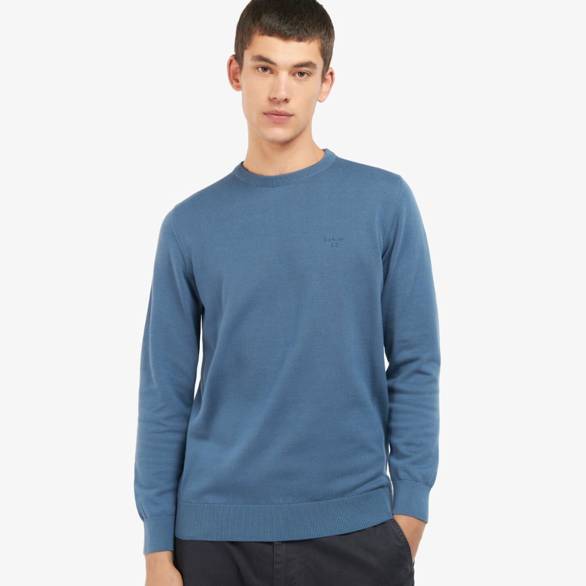 Barbour Pima Cotton Crew Neck Men's Jumper | Bearing Sea