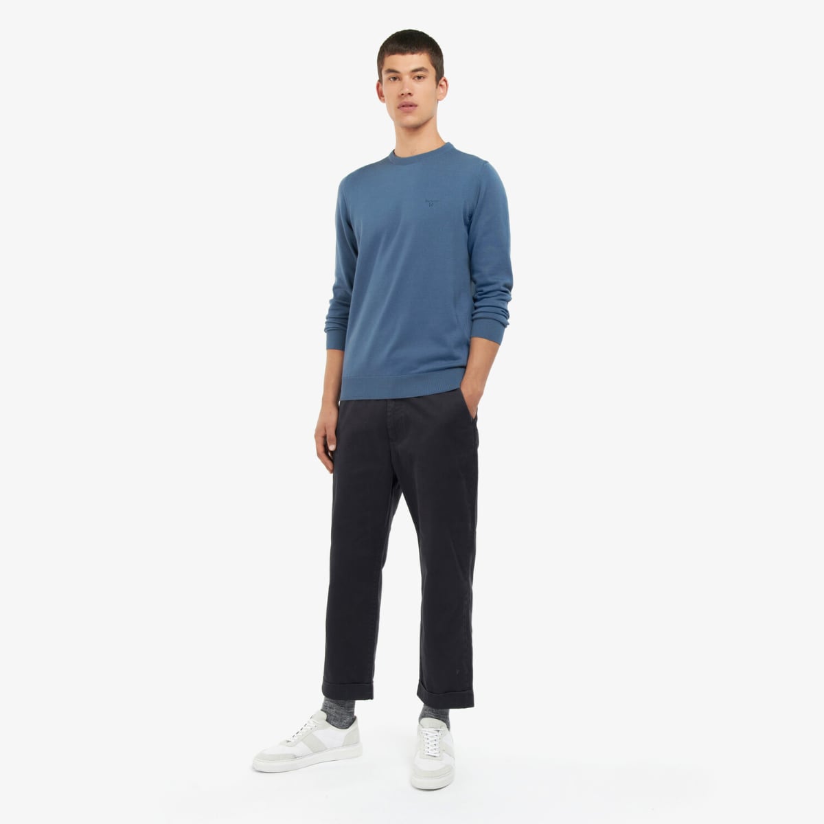 Barbour Pima Cotton Crew Neck Men's Jumper | Bearing Sea