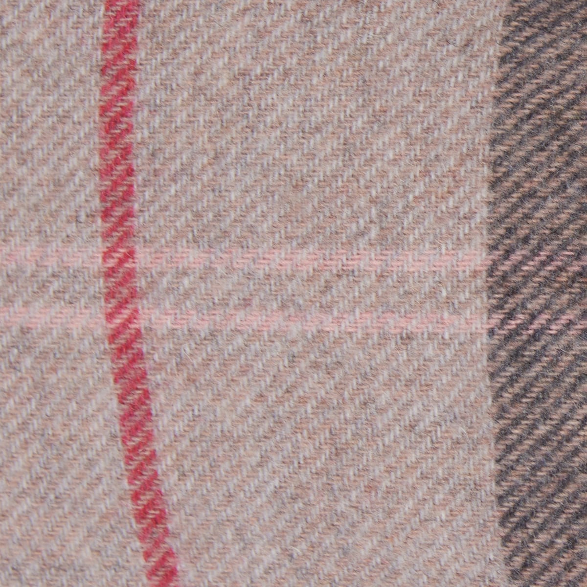 Barbour Luxury Dog Bed 35 Inch | Taupe|Pink Tartan