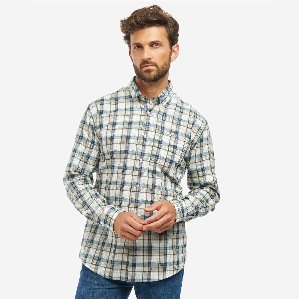 Barbour Sadle Regular Fit Men's Shirt | Stone