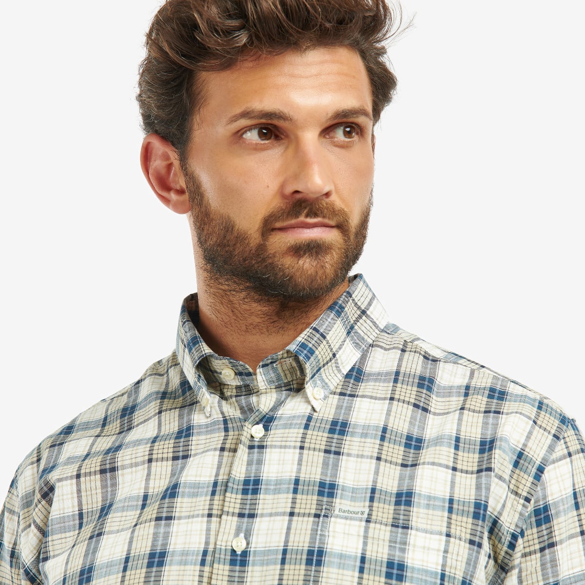 Barbour Sadle Regular Fit Men's Shirt | Stone