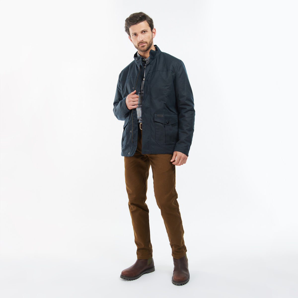 Barbour Sheldon Men's Waxed Jacket | Navy