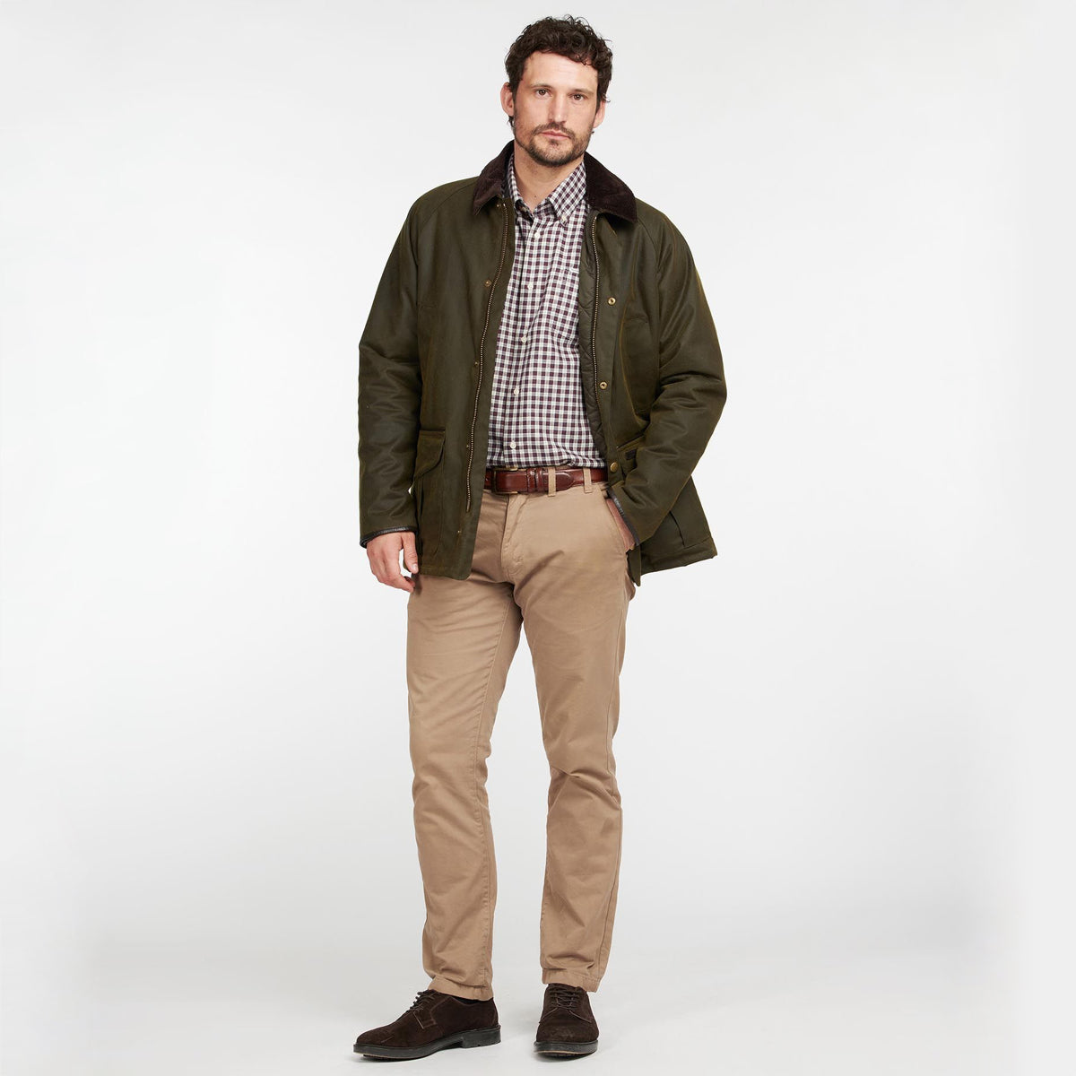 Barbour Stratford Men's Waxed Jacket | Olive