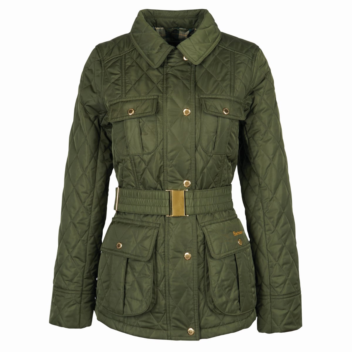 Barbour Belted Defence Women's Quilted Jacket | Olive