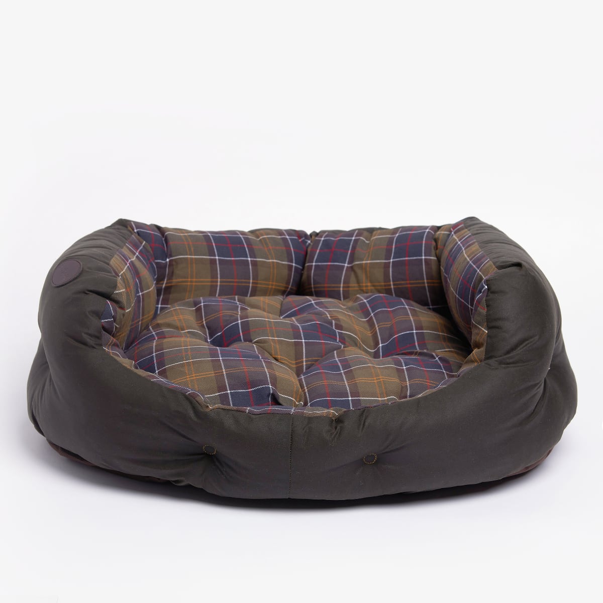 Barbour Waxed Cotton Dog Bed 30 Inch  | Classic / Olive