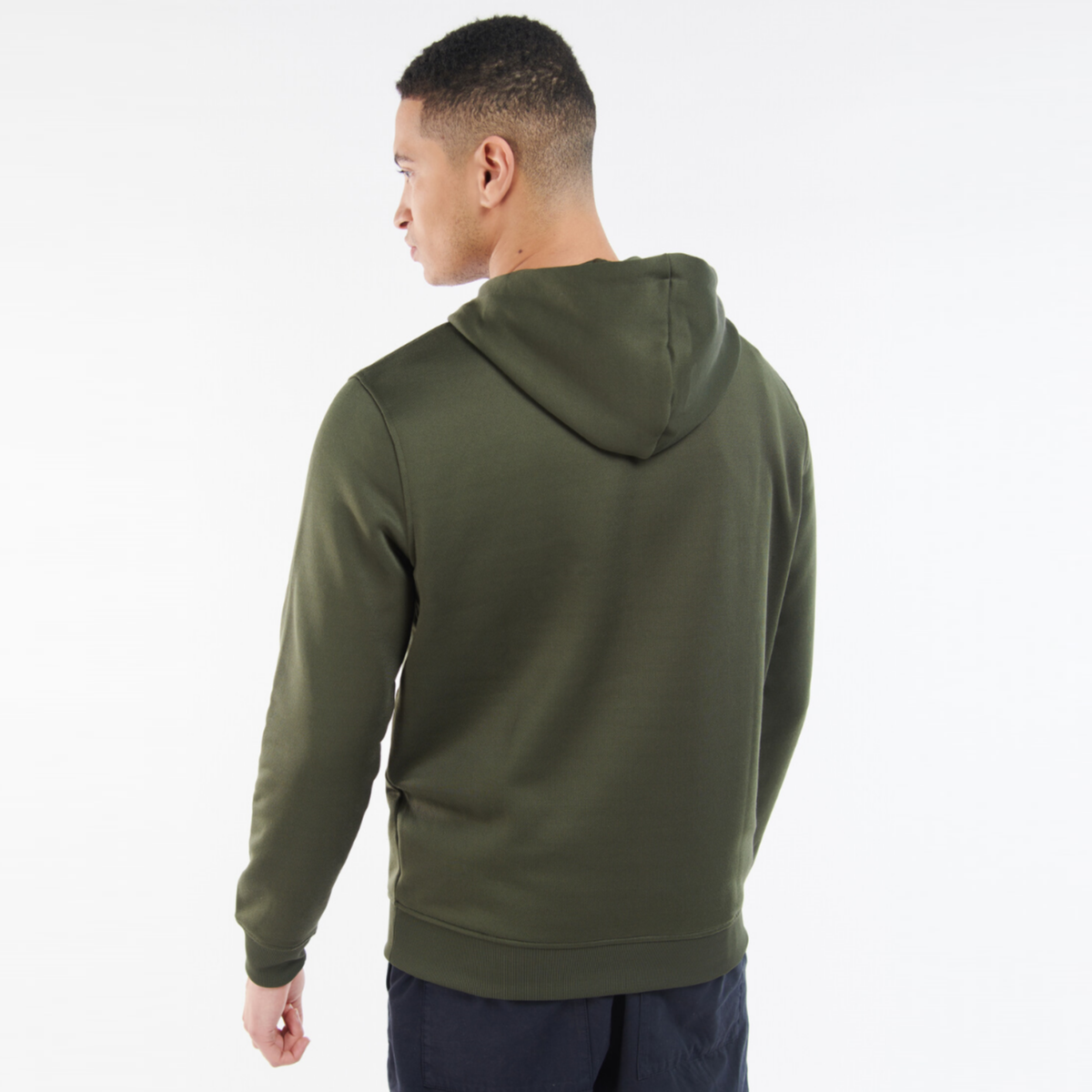 Barbour Calderdale Pop Over Hoodie Men's Jumper | Dark Olive