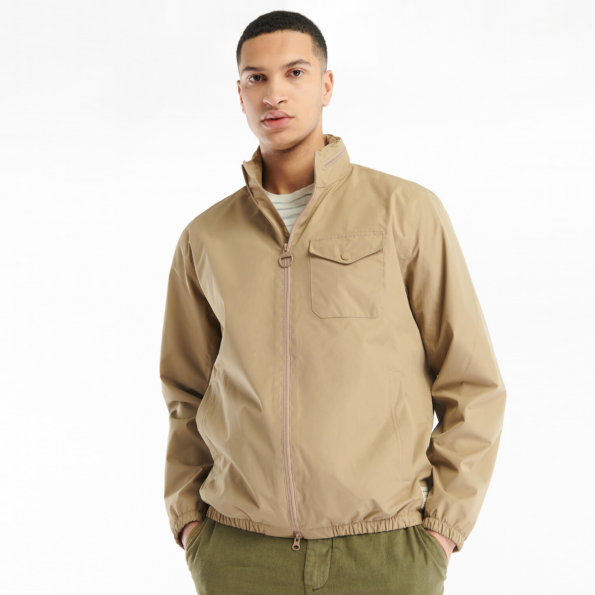 Barbour Hellend Men's Waterproof Jacket | Stone