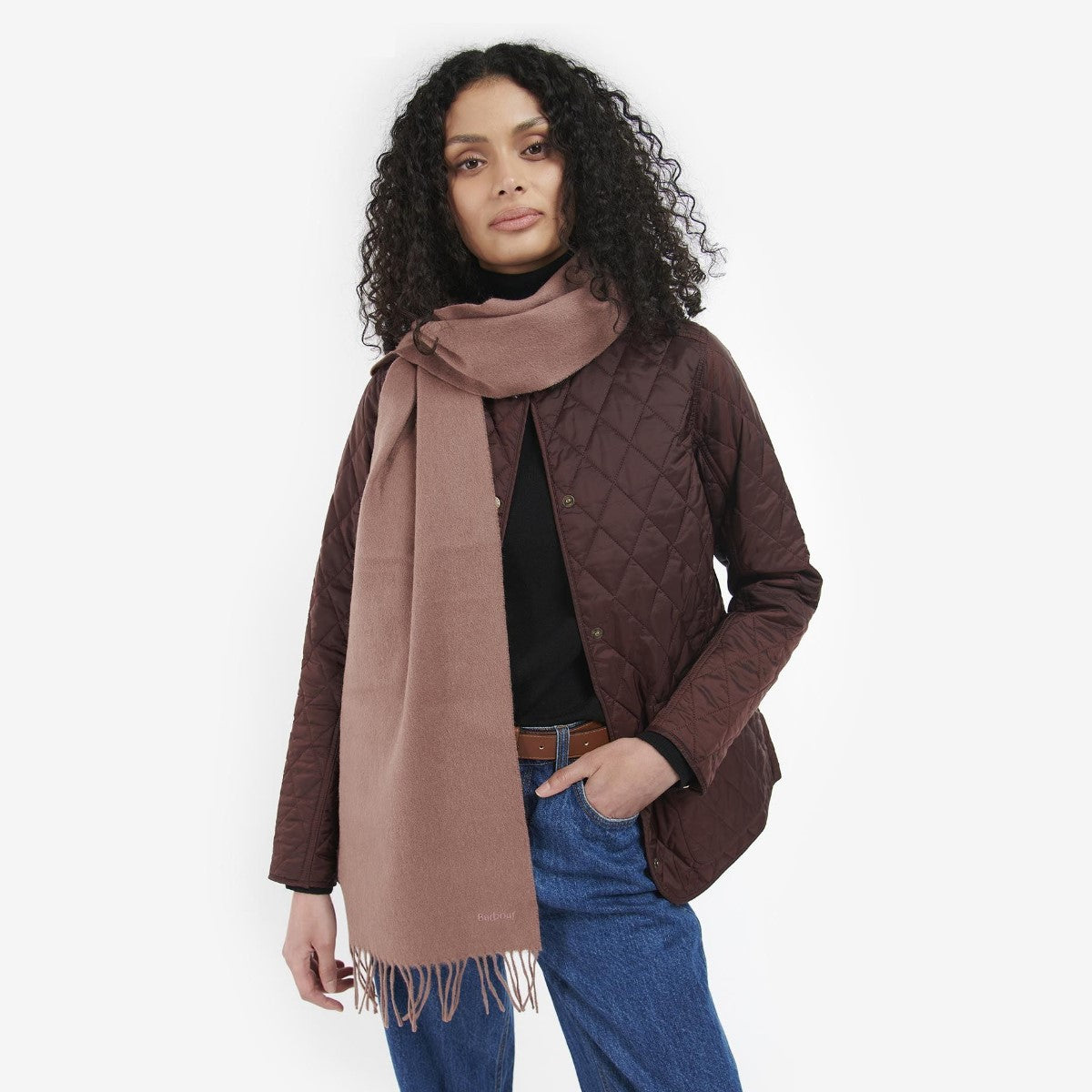 Barbour Lambswool Woven Scarf | Rosewood