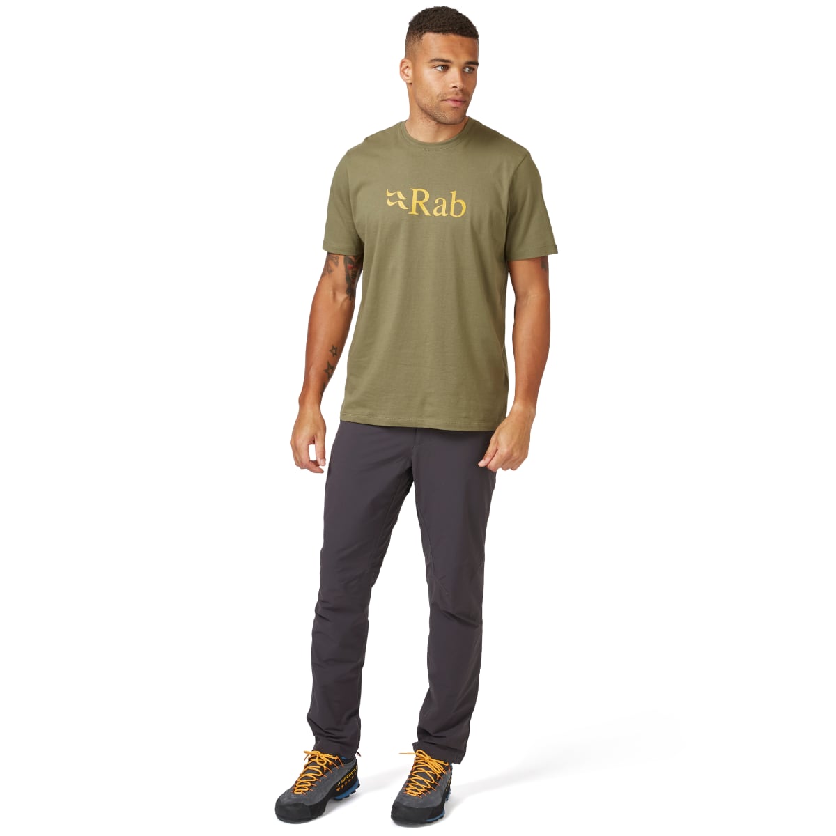 Rab Stance Logo Men's T-Shirt | Light Khaki