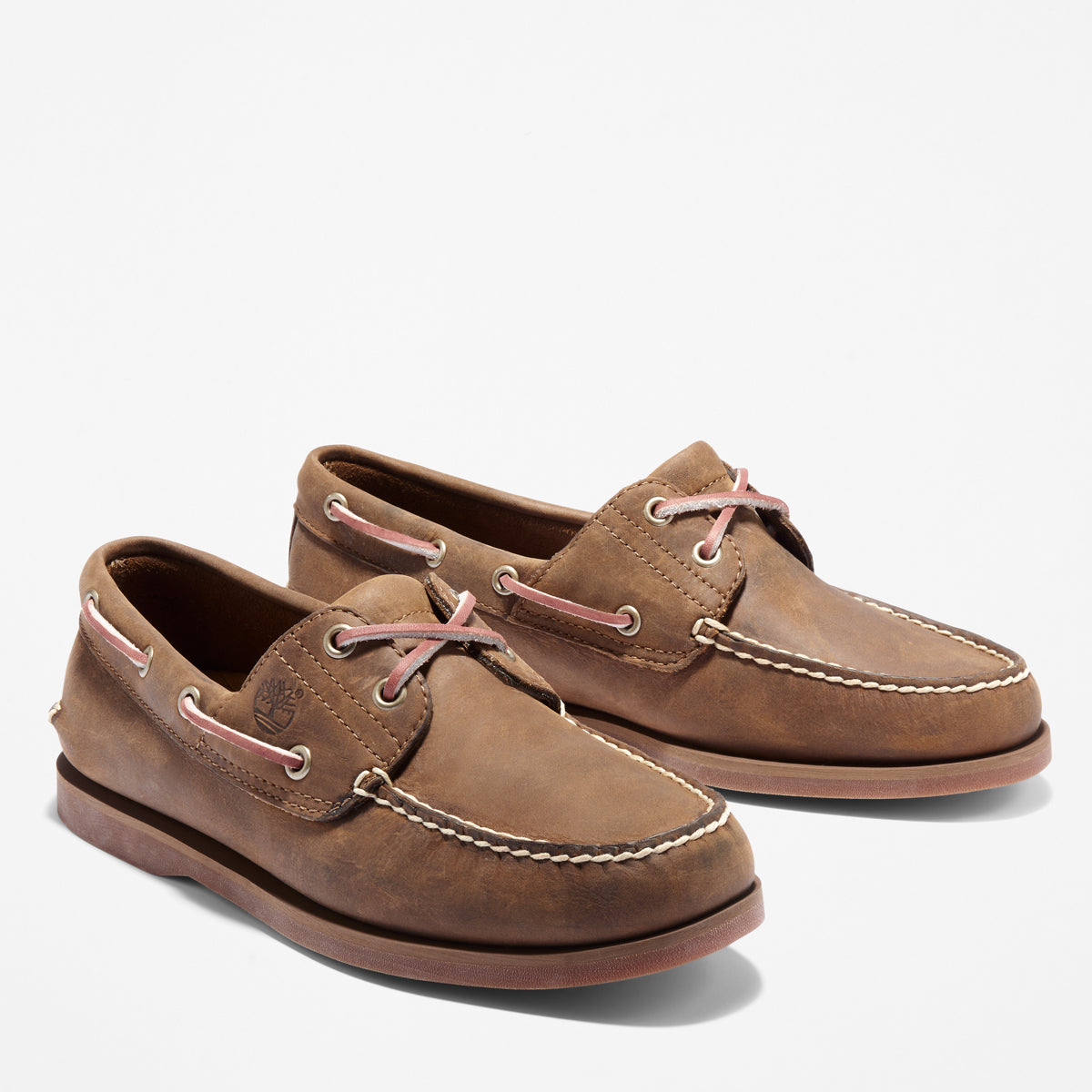 Timberland Men’s Classic 2-Eye Boat Shoes – Brown Nubuck – Side Profile