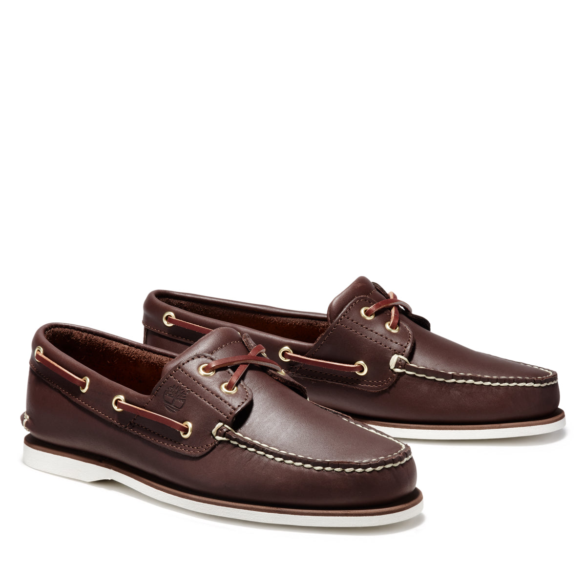 Timberland Men’s Classic 2-Eye Boat Shoes – Brown Leather – Side Profile