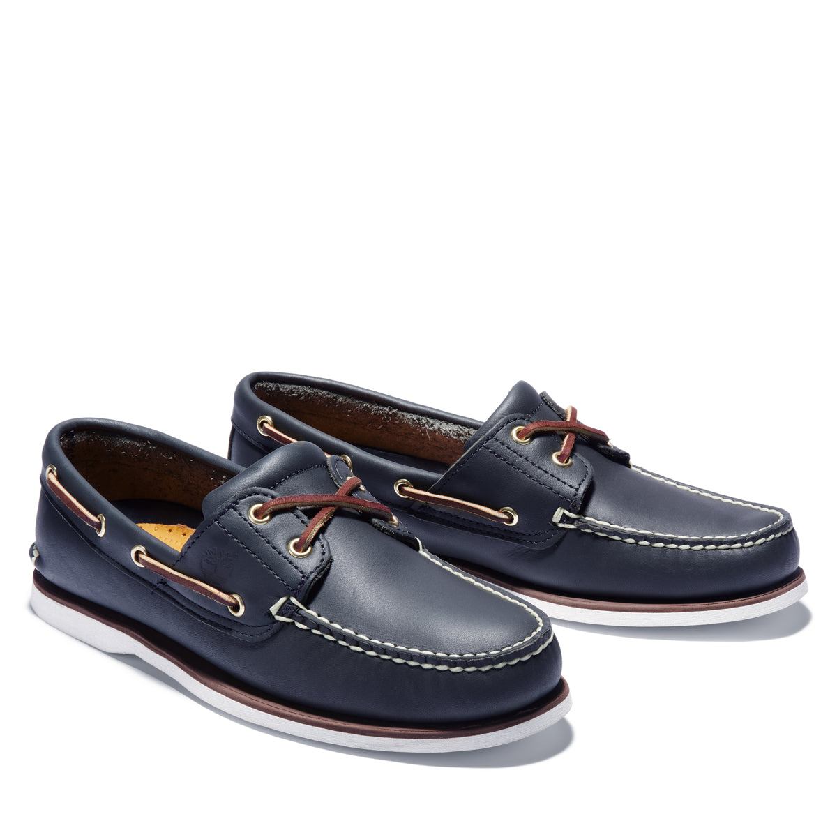 Timberland Men’s Classic 2-Eye Boat Shoes – Navy Leather – Side Profile