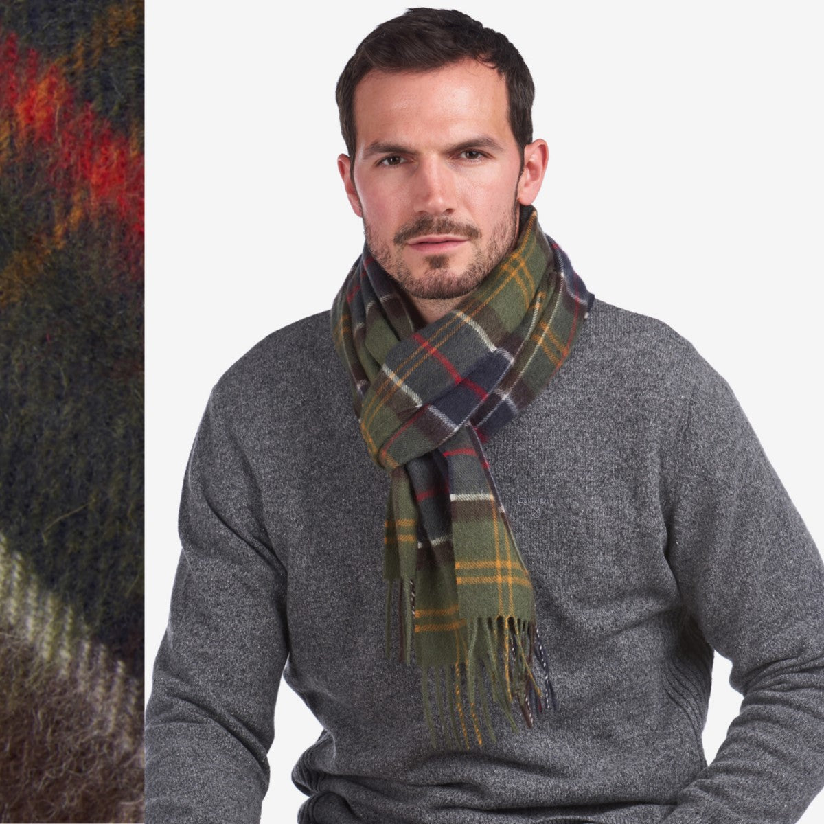 Barbour merino Cashmere Tartan Scarf | Classic