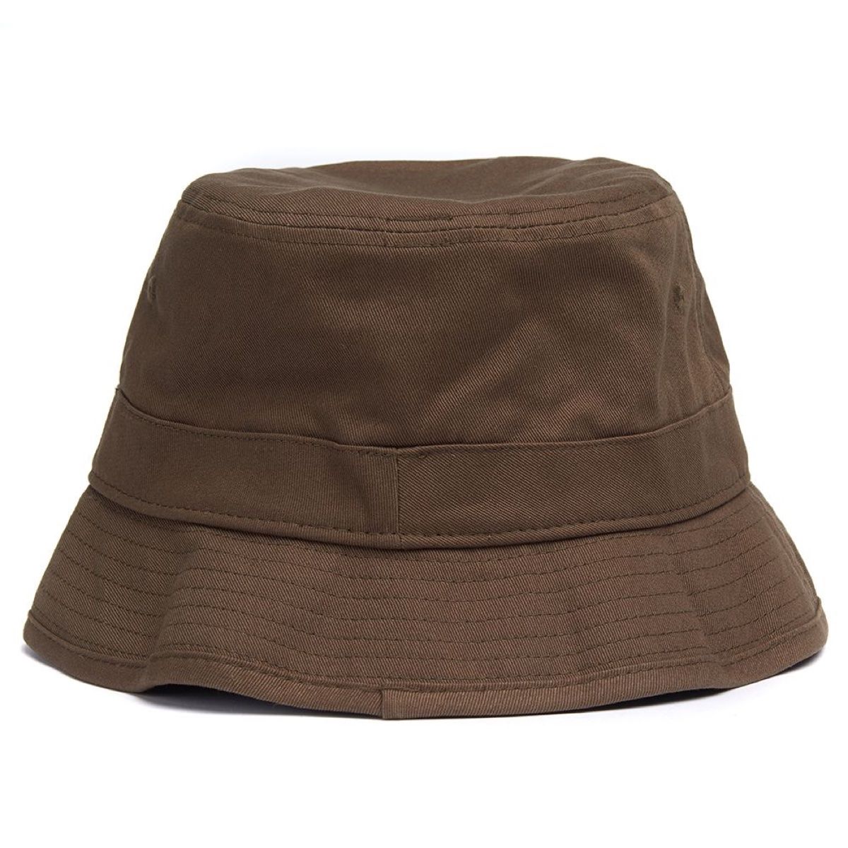 Barbour Cascade Bucket Hat in olive with a structured crown and stitched brim.