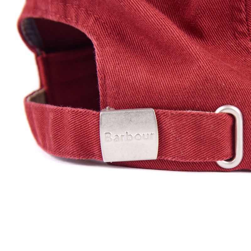 Back view of Barbour Cascade cap with adjustable strap and metal buckle