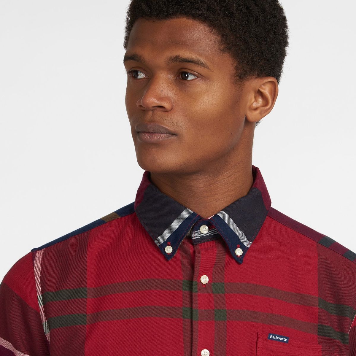 Barbour Dunoon Tailored Fit Men's Shirt | Red