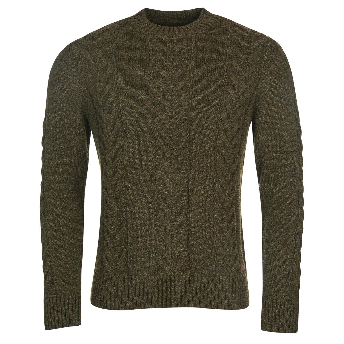 Barbour Essential Cable Knit Men's Jumper | Olive Marl