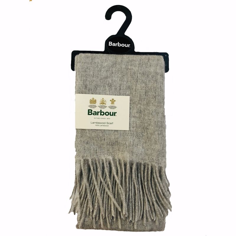 Barbour Lambswool Woven Scarf | Light Grey Mélange