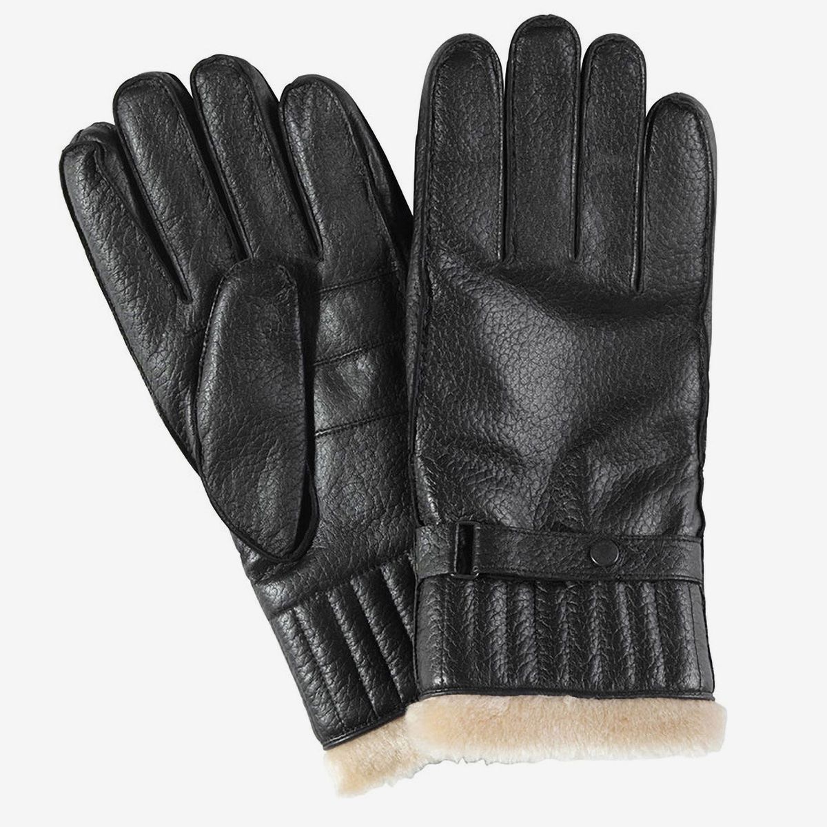 Barbour Leather Utility Gloves Black - Main Image