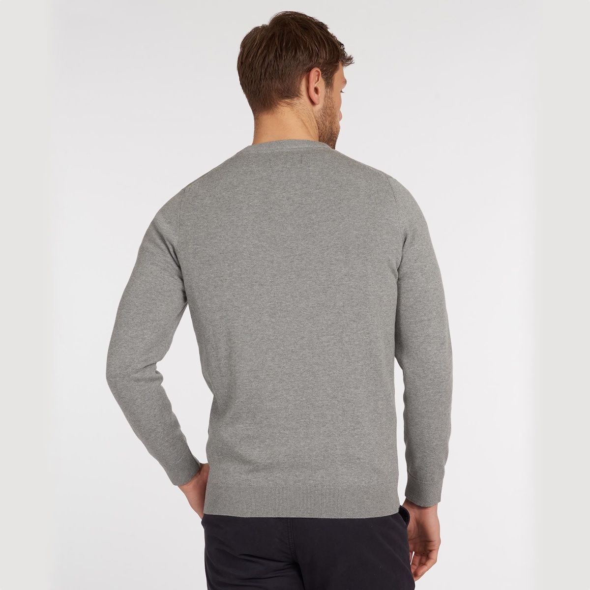 Barbour Pima Cotton Crew Neck Men's Jumper | Grey