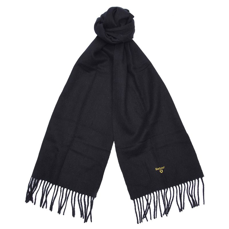 Barbour Plain Lambswool Scarf | Black