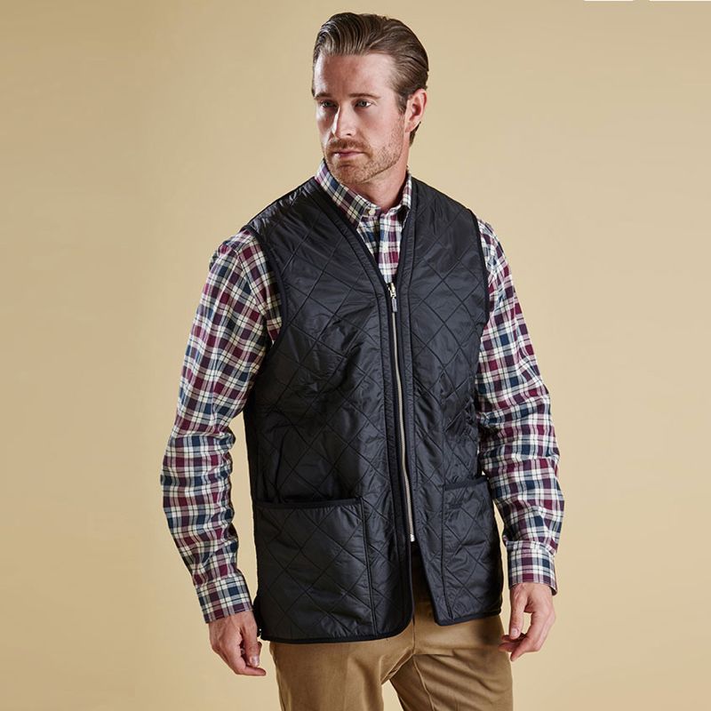 Barbour Polarquilt Zip-In Liner Men's Gilet | Black