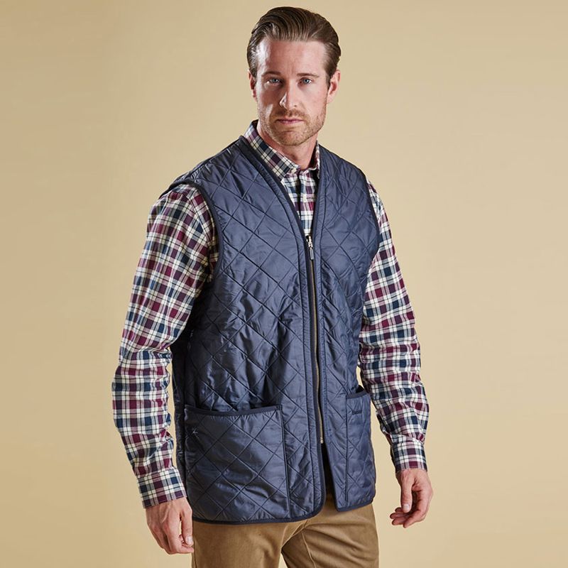 Barbour Polarquilt Zip-In Liner Men's Gilet | Navy