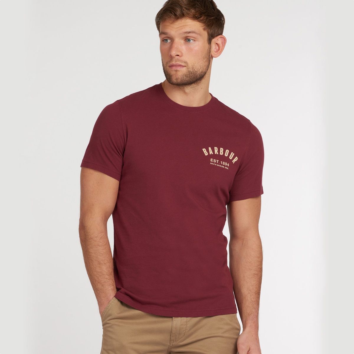 Barbour Men's Preppy T-Shirt | Ruby