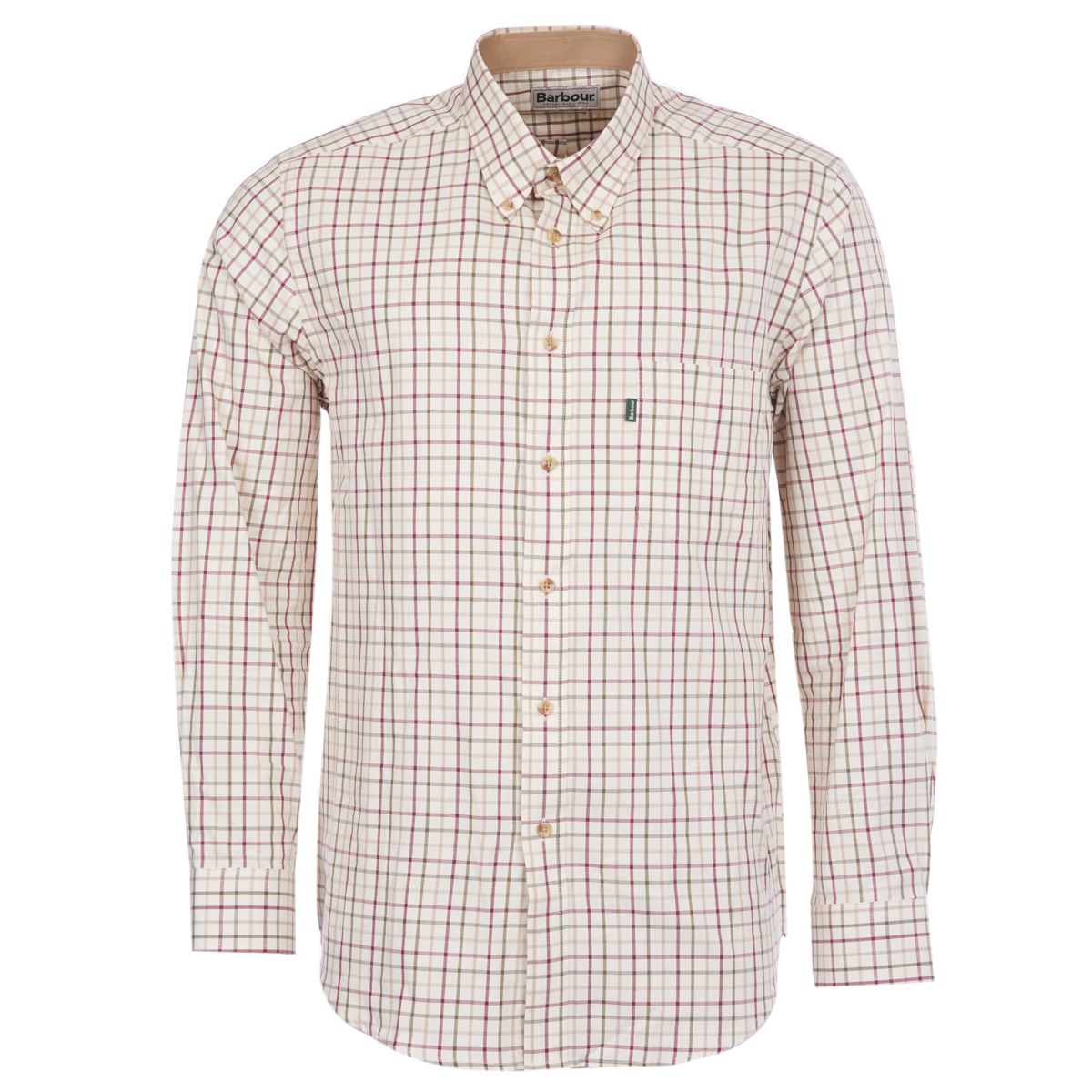 Barbour Sporting Tattersall Relaxed Fit Men's Shirt | Red | Khaki