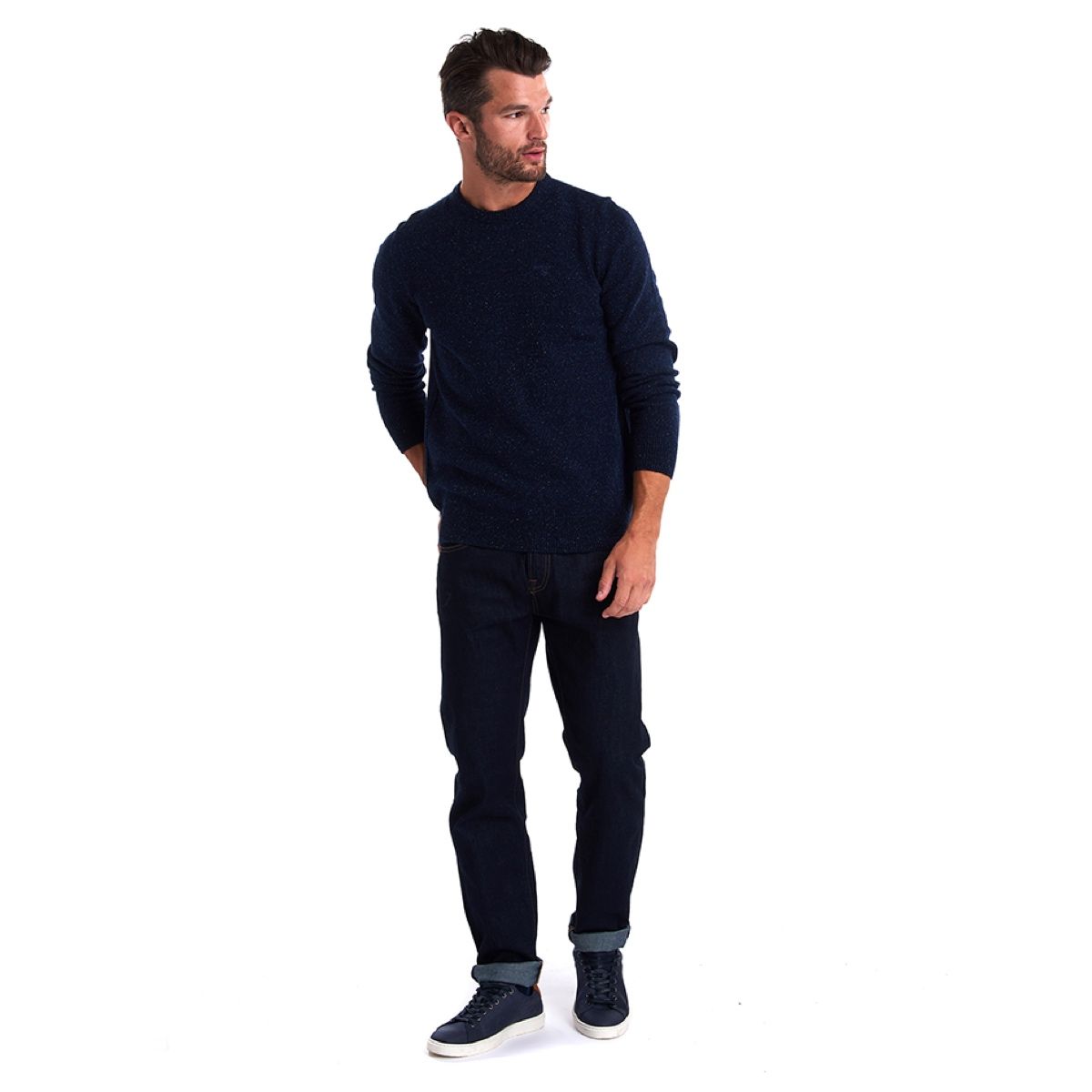 Barbour Tisbury Crew Neck Men's Jumper | Navy