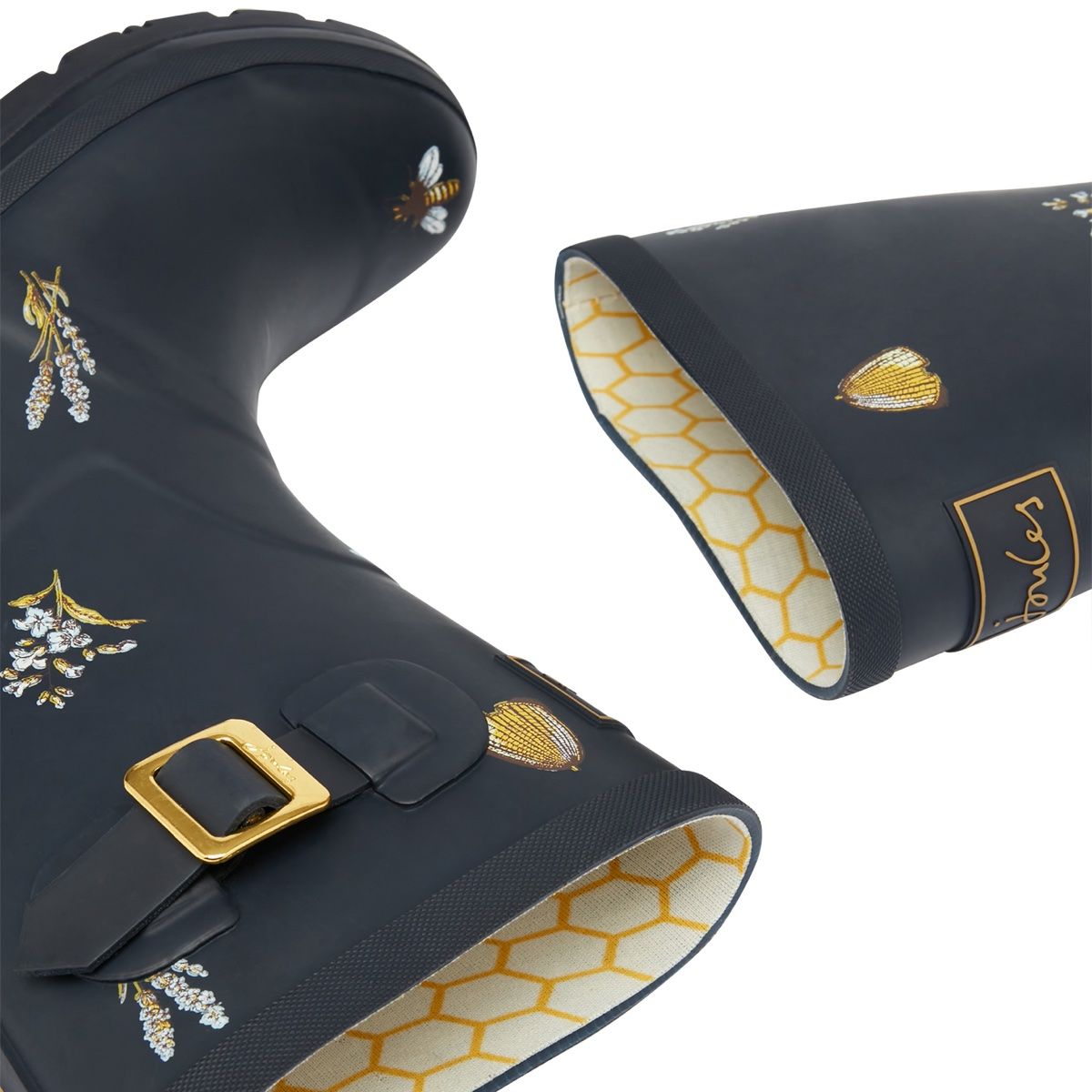 Joules Molly Mid Height Women's Wellingtons | Navy Bee Keeper