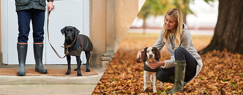 Keeping both your precious dogs & your equally-precious own feet warm this winter with Barbour Dogs products & Barbour (Human!) Wellies