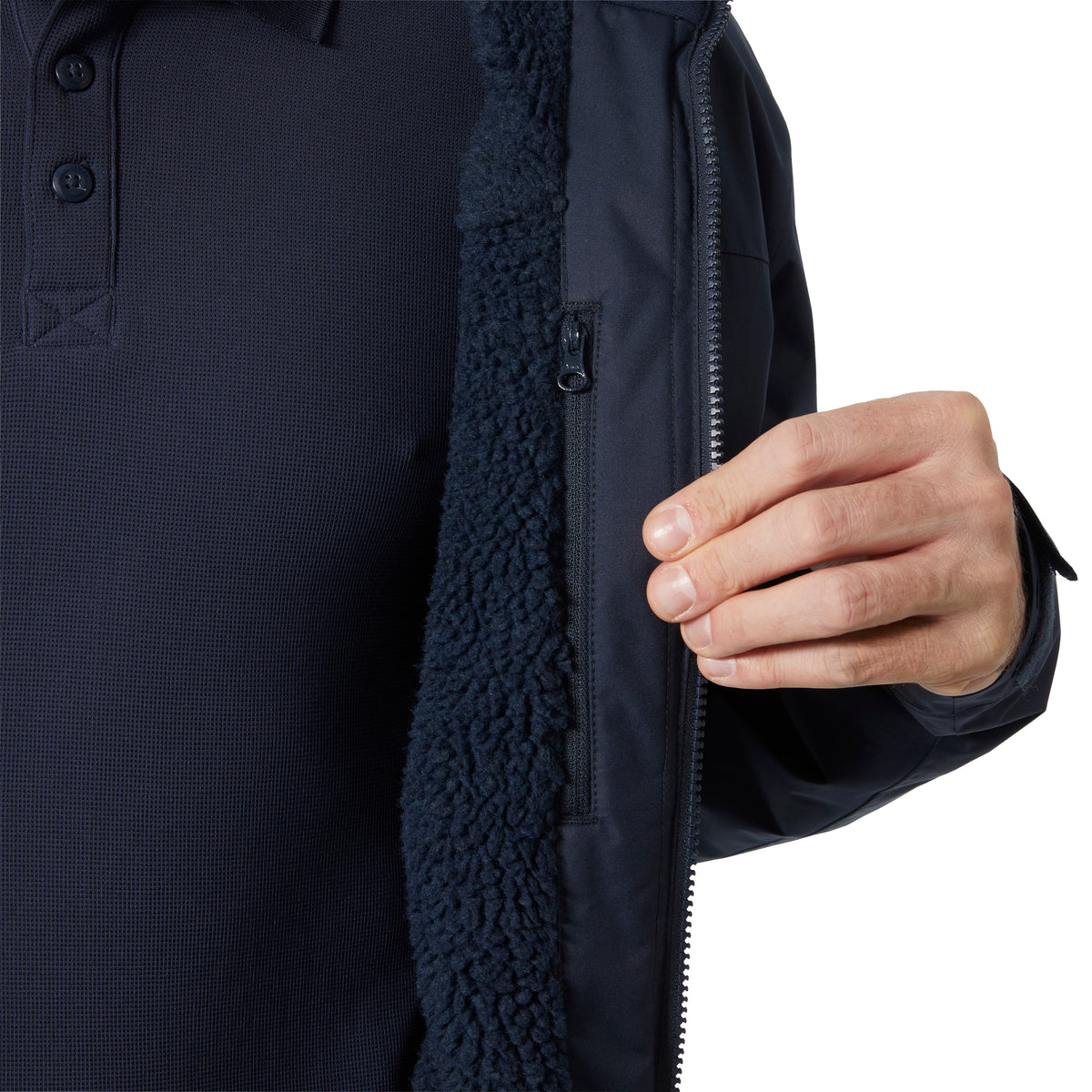 Helly Hansen Crew Hooded Pile Men's Jacket | Navy