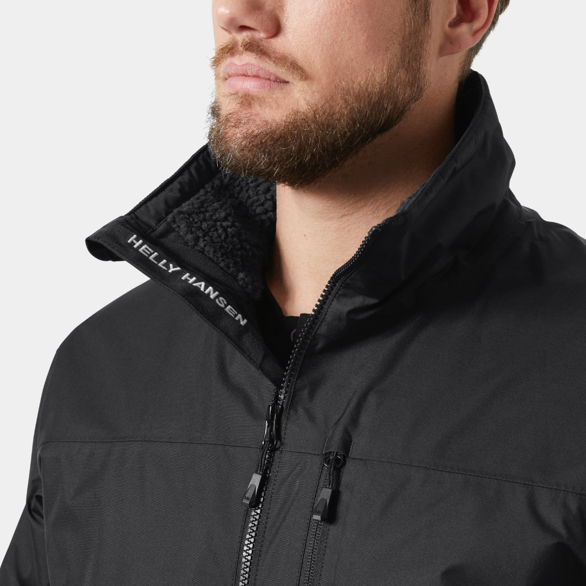 Helly Hansen Crew Hooded Pile Men's Jacket | Black