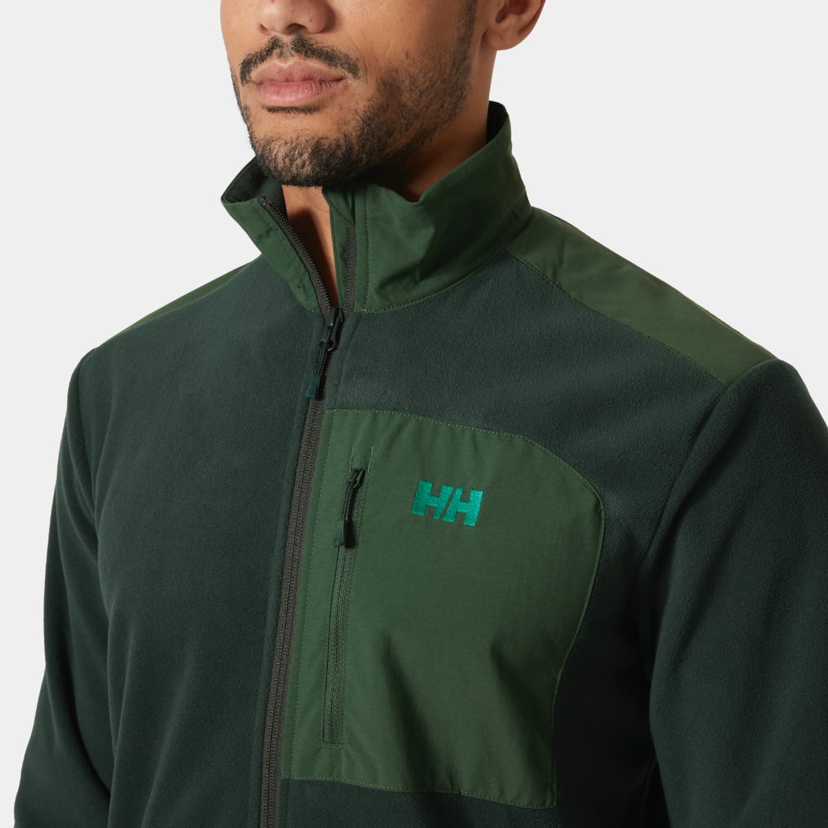 Helly Hansen Daybreaker Block Fleece Men's Jacket | Dark Jungle Green