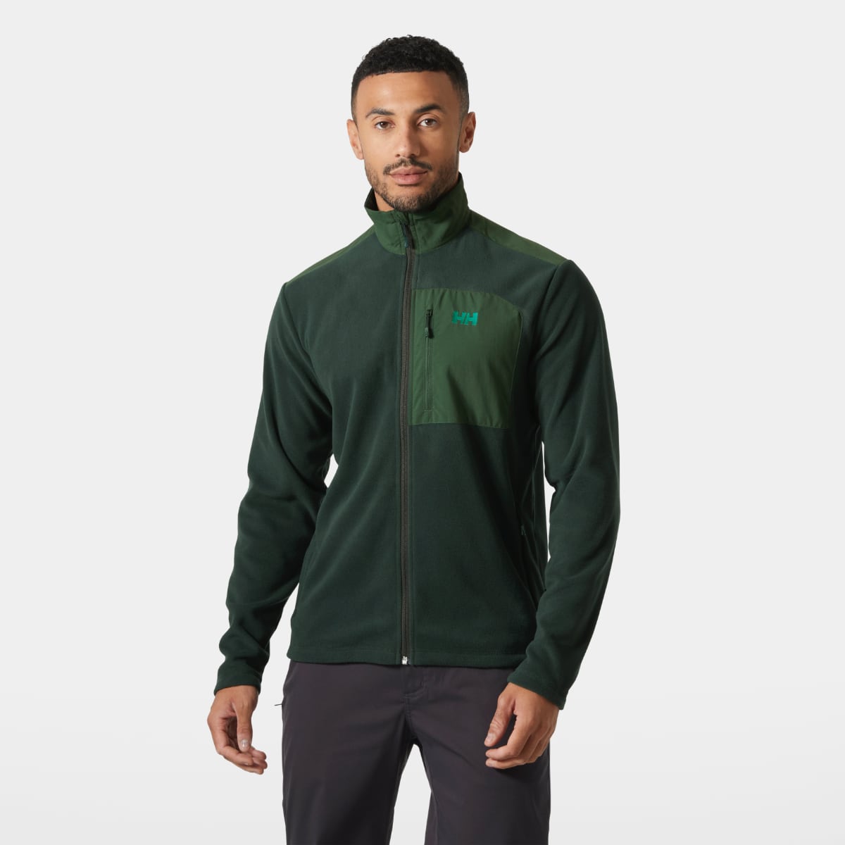 Helly Hansen Daybreaker Block Fleece Men's Jacket | Dark Jungle Green