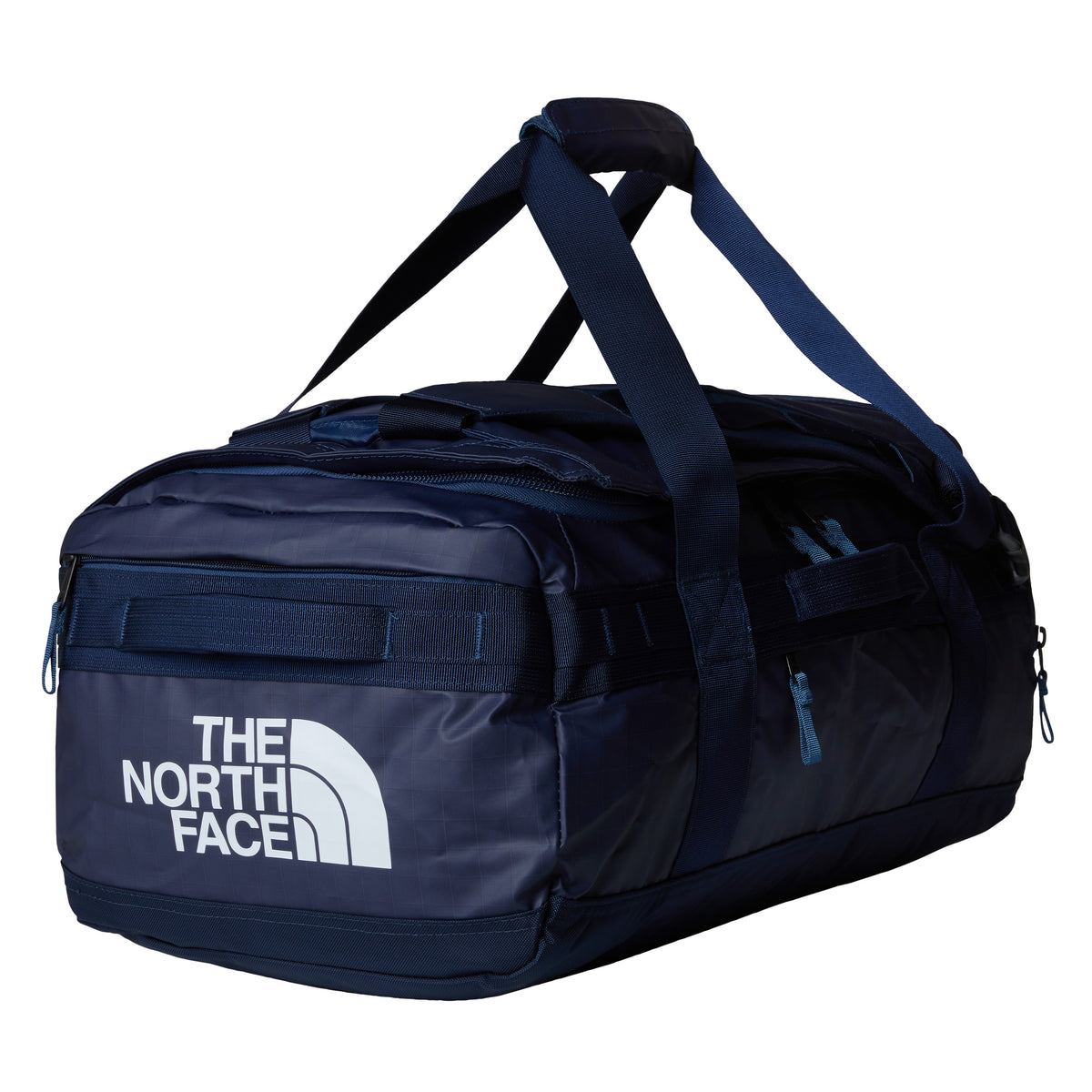 The North Face Base Camp Voyager Duffel 42L in Shady Blue and Summit Navy